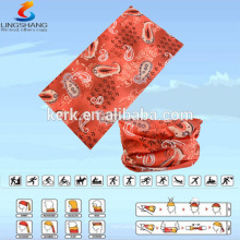 LSB-0134 Ningbo Lingshang el 100% poliester el tubo al aire libre inconsútil de múltiples funciones del cuello vende al por mayor los bandanas